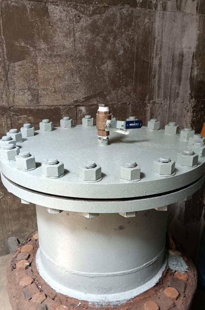 DN500 chilled water valve mechanical assembly and alignment