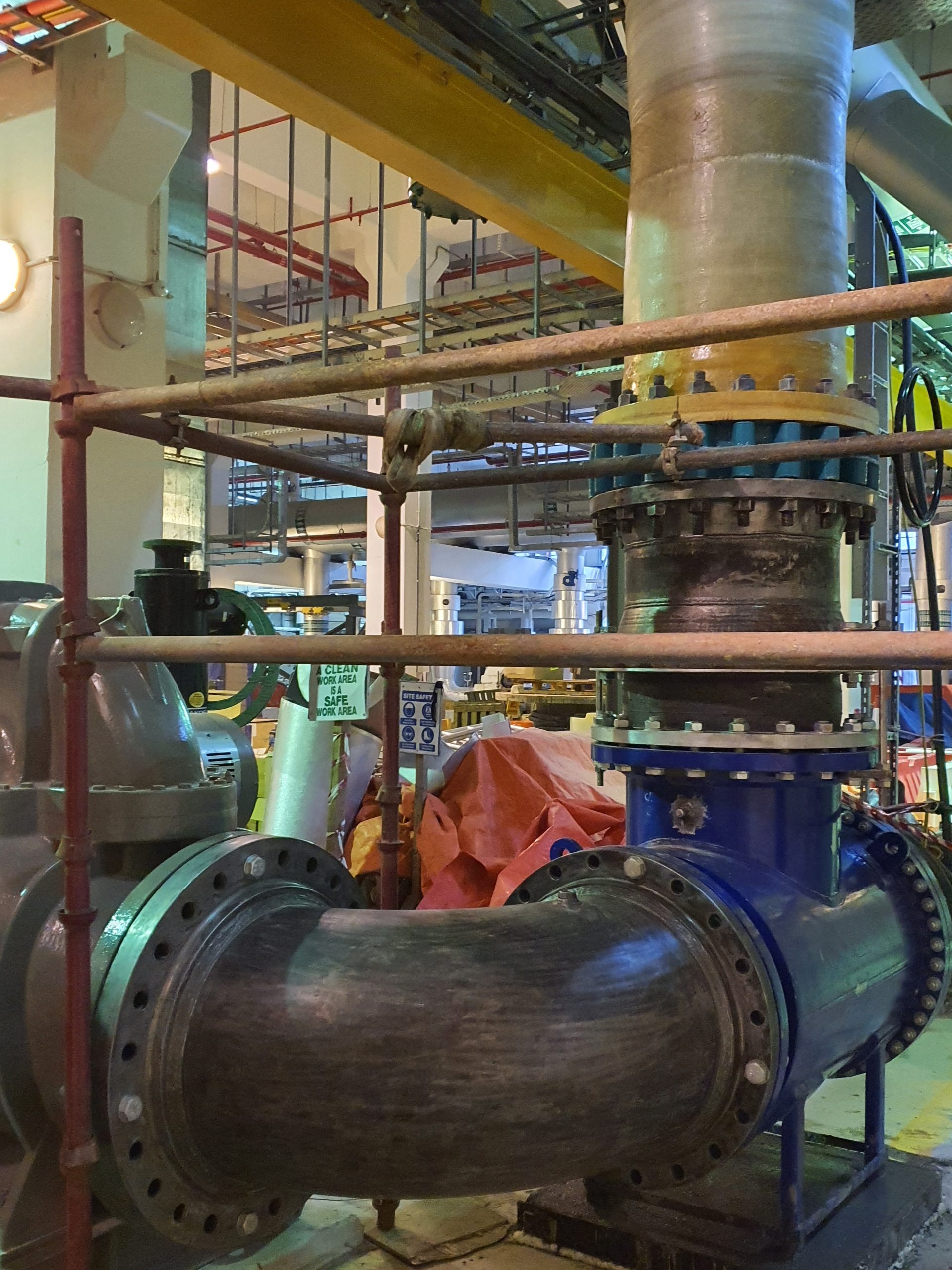 District cooling plant mechanical installation and chilled water equipment works by PSEMIC in Abu Dhabi