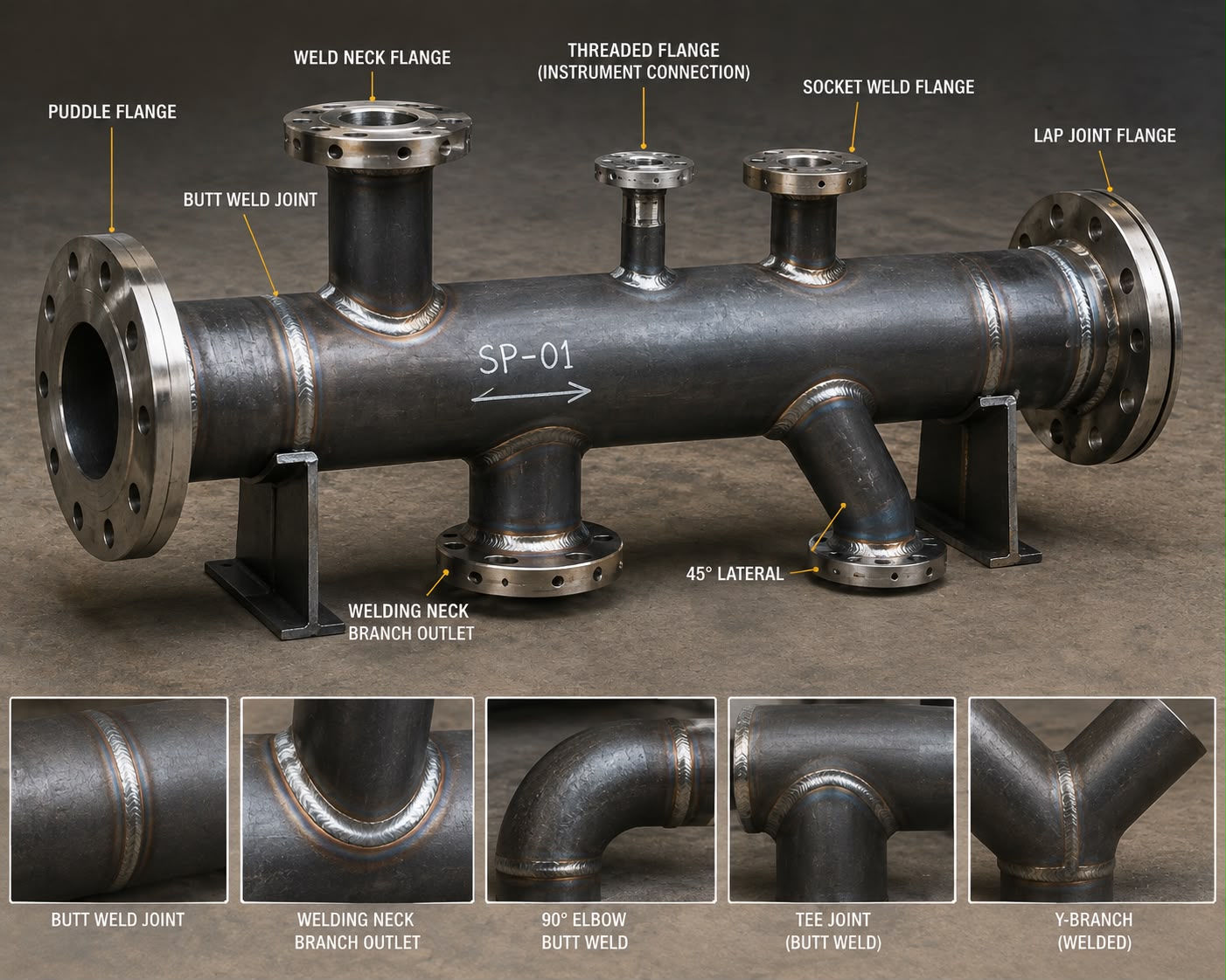 Fabricated carbon steel pipe spools and welded piping assemblies by PSEMIC