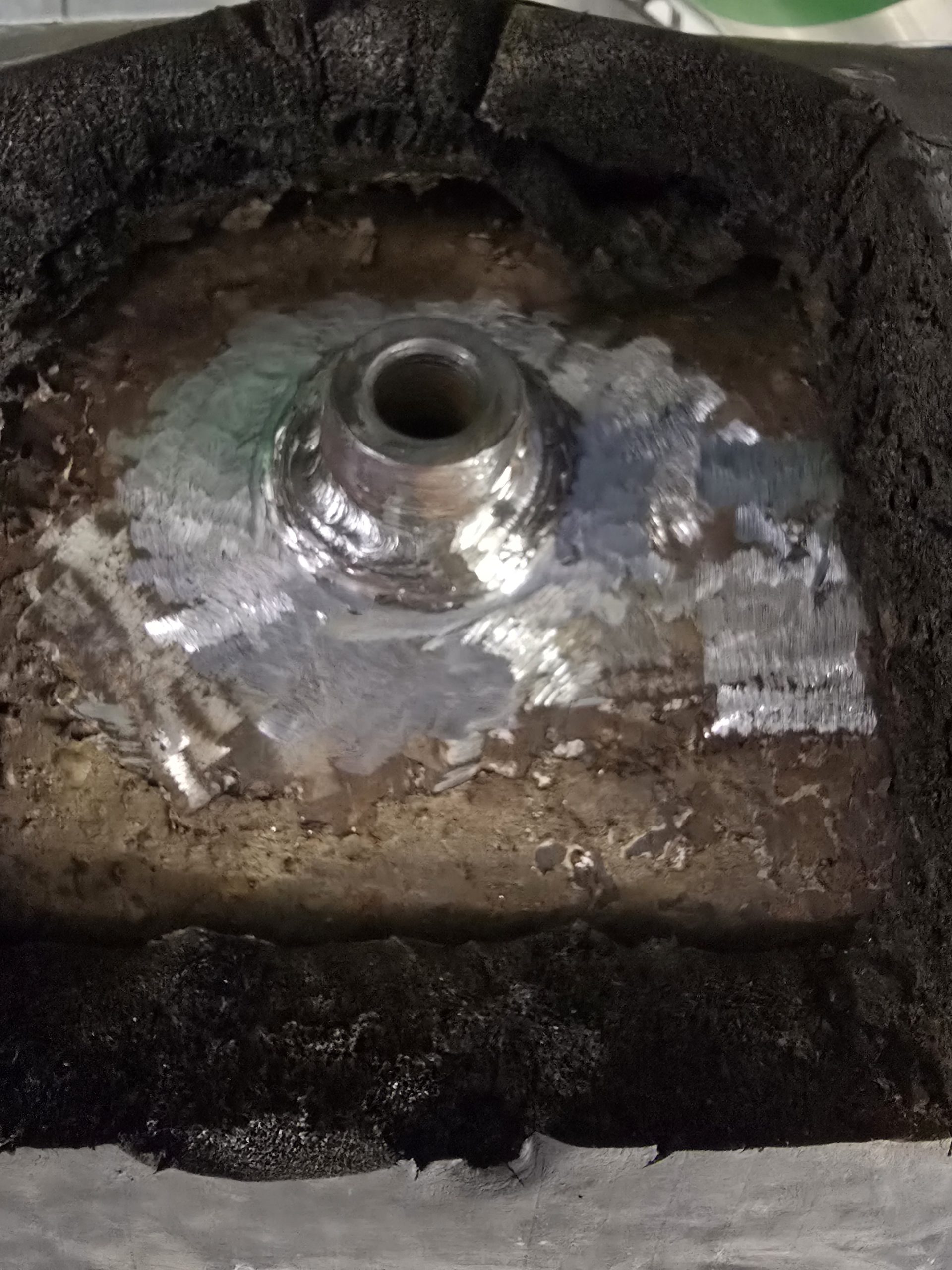 Welded thermowell connection preparation on chilled water pipeline in ETS room Abu Dhabi